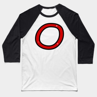 Letter O. Name with letter O. Personalized gift. Abbreviation. Abbreviation. Lettering Baseball T-Shirt